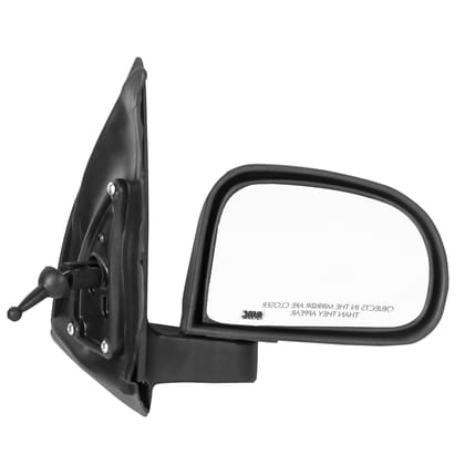 RMC Car side mirror suitable for i10 Era with lever (2007-2010) (ABS & Glass) | Non Auto Fold | manually operated (Black) RIGHT SIDE (DRIVER SIDE)