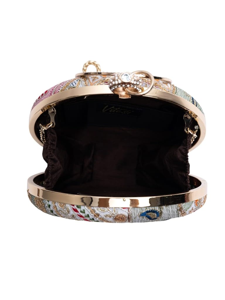Vdesi Round Ethnic Clutch