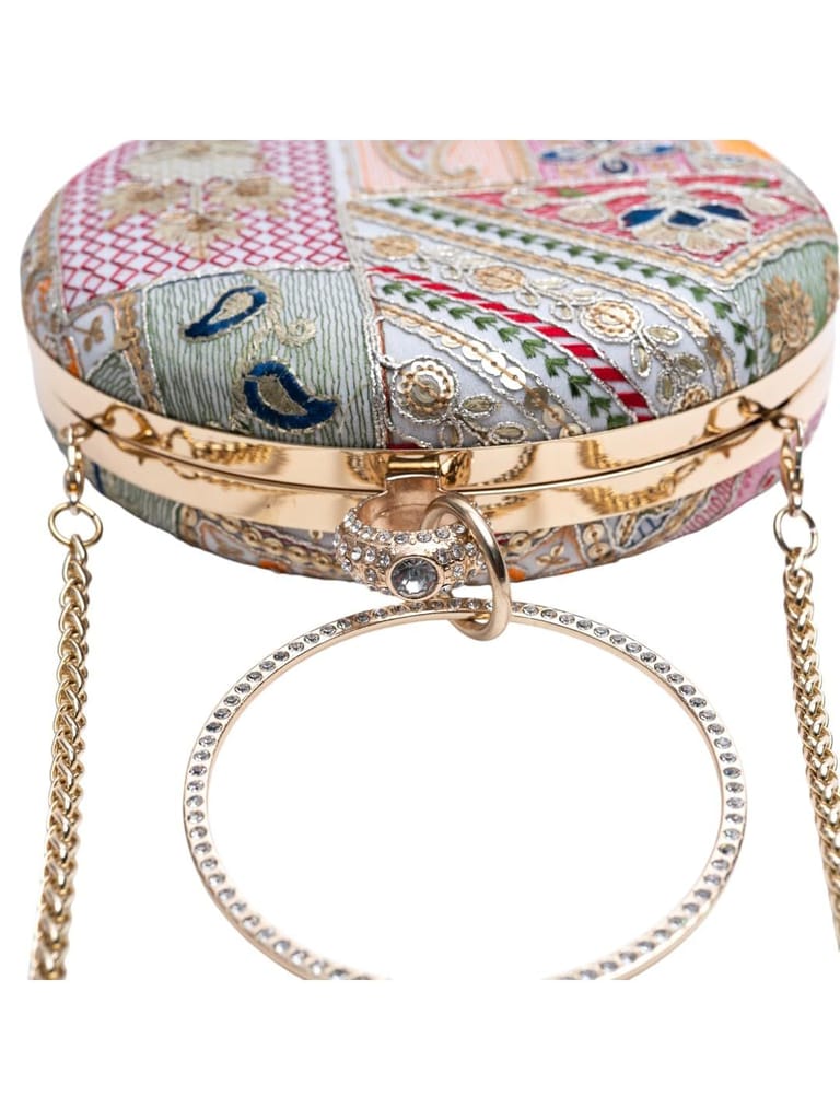 Vdesi Round Ethnic Clutch