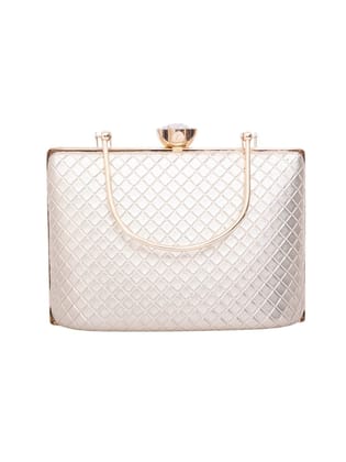 Vdesi Gold Grid Clutch