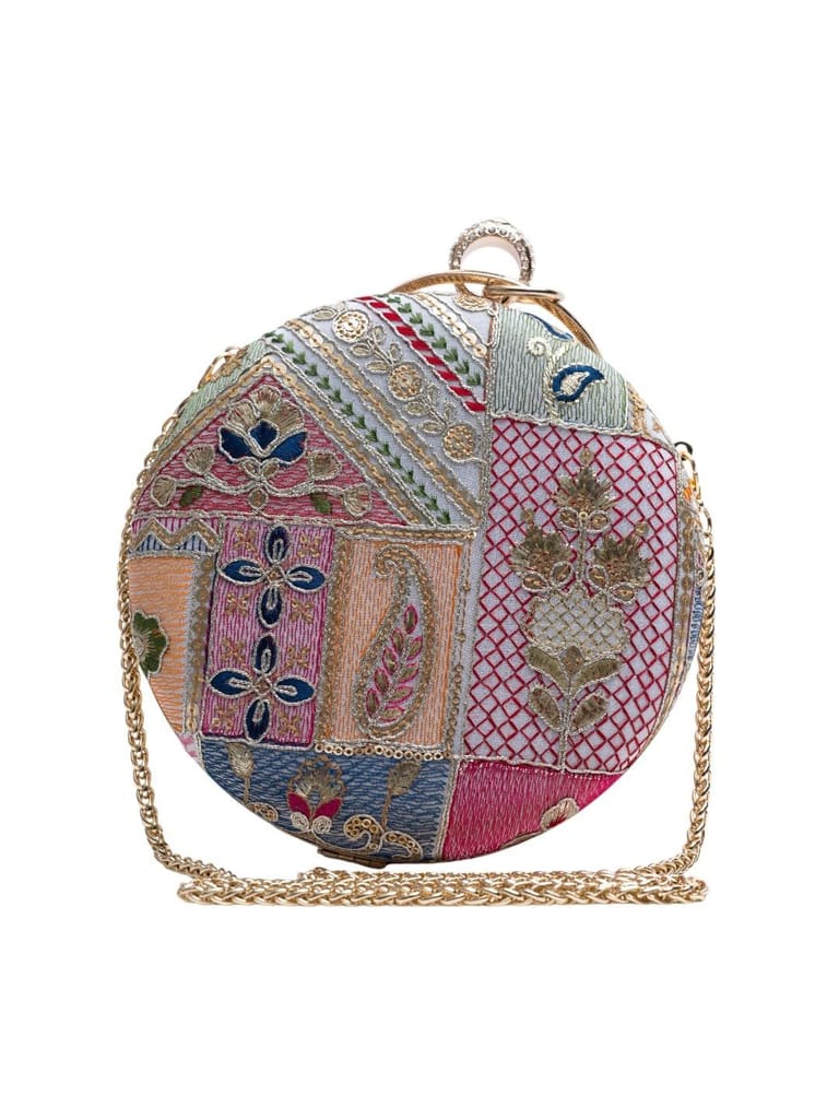 Vdesi Round Ethnic Clutch