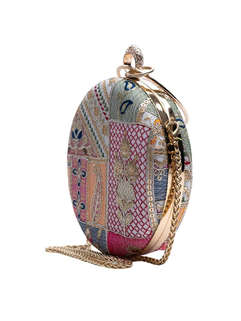 Vdesi Round Ethnic Clutch