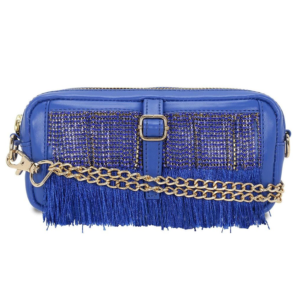 Blue Dangling Fanny Pack
