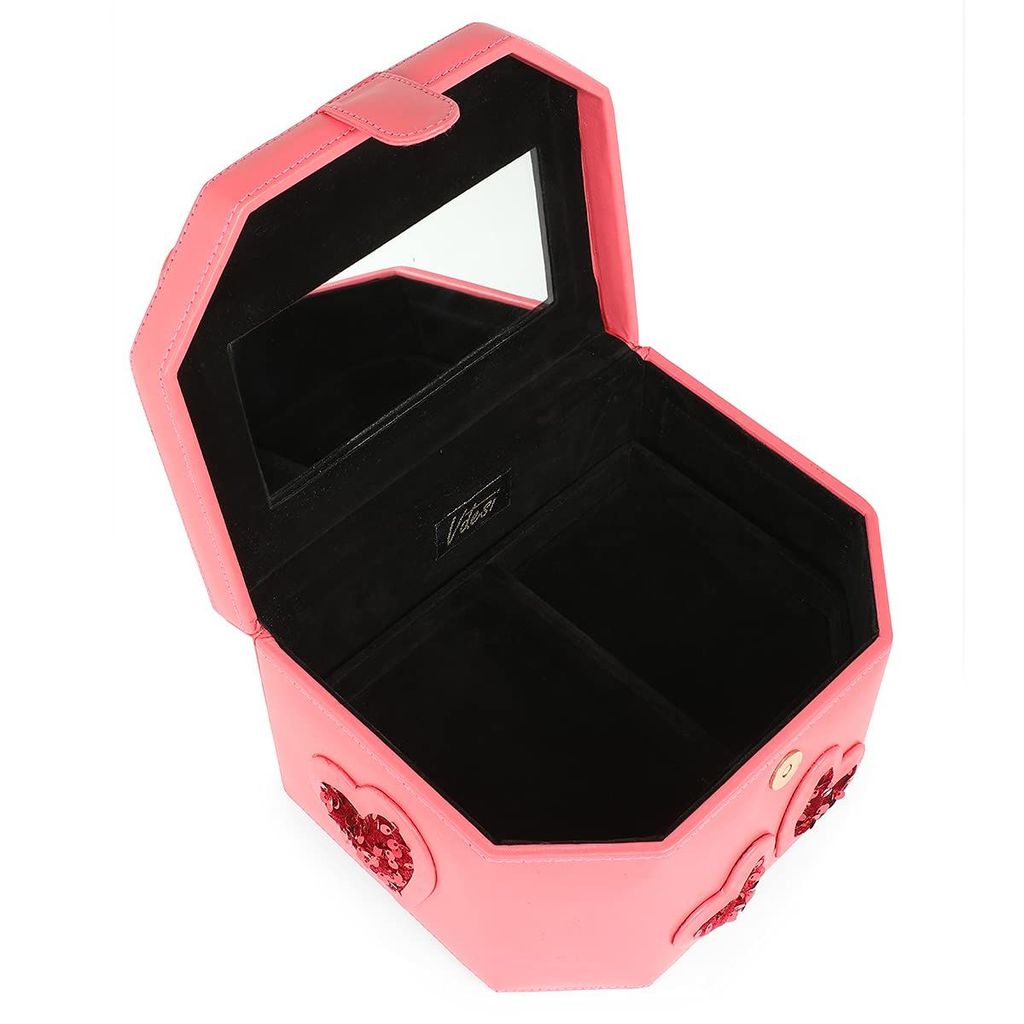 Carrot Pink Hearts Vanity Box