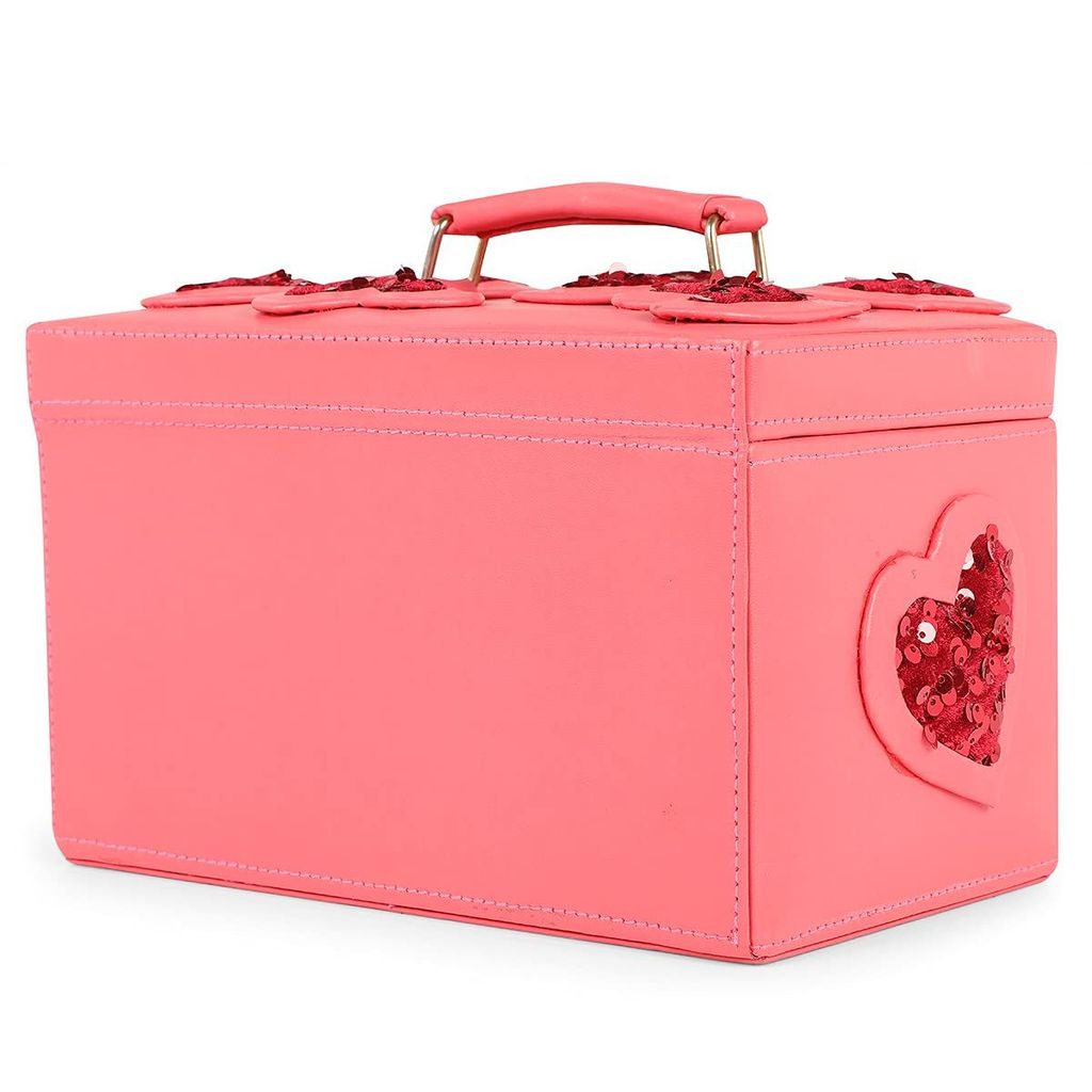 Carrot Pink Hearts Vanity Box