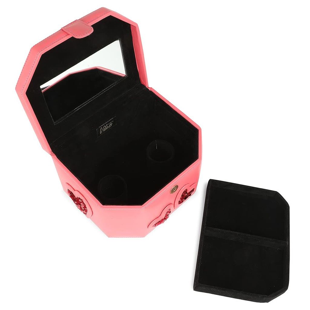 Carrot Pink Hearts Vanity Box