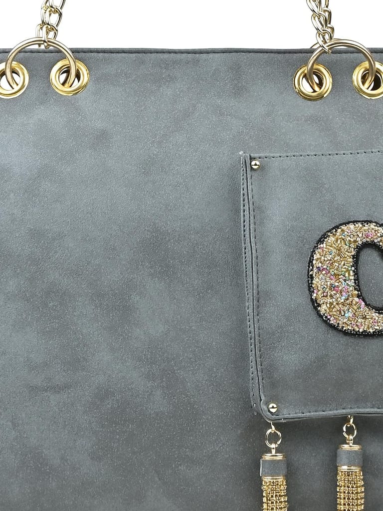 Vdesi Initial Pocket Tote