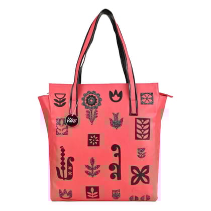 Vdesi Pink Scandinavian Motif Tote