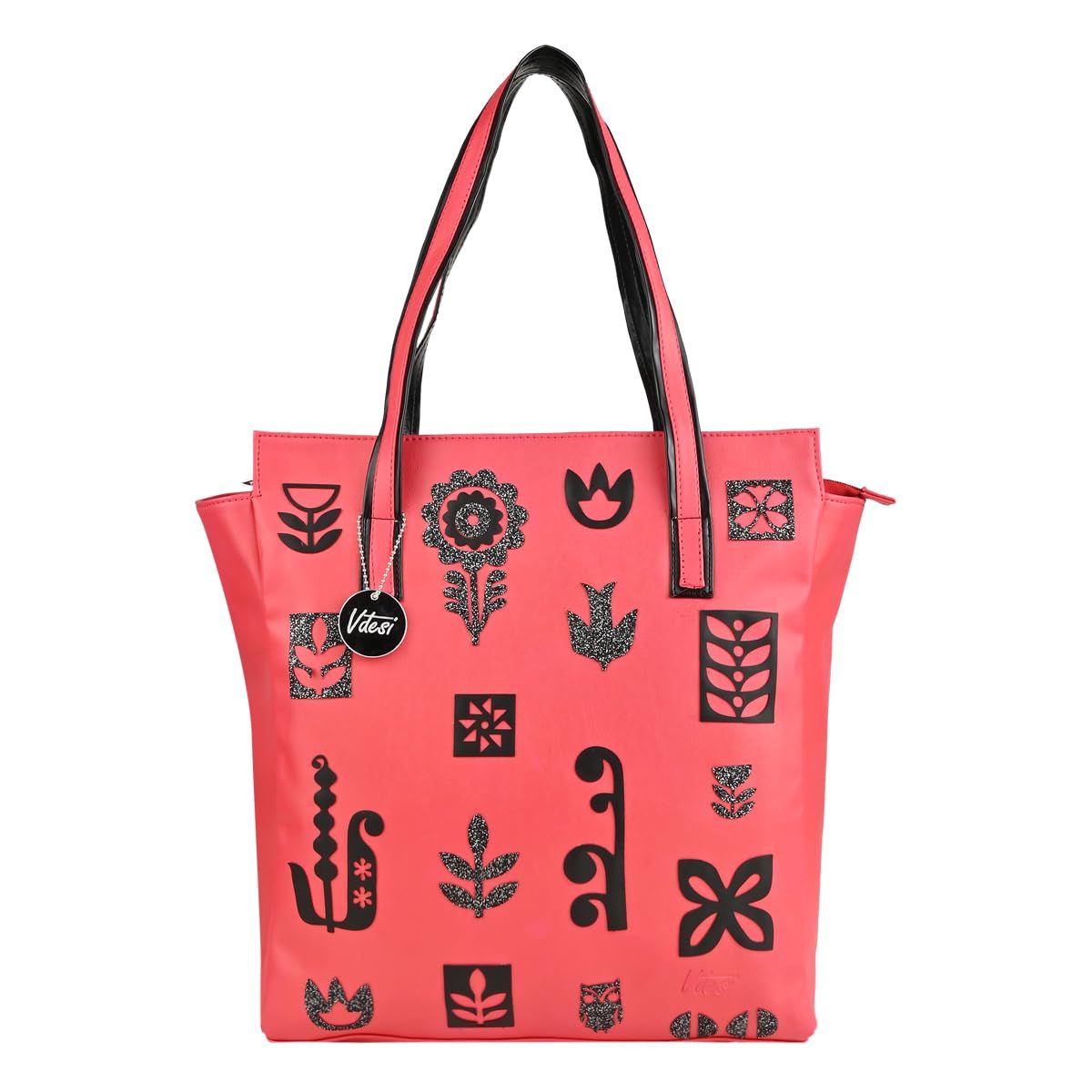 Vdesi Pink Scandinavian Motif Tote