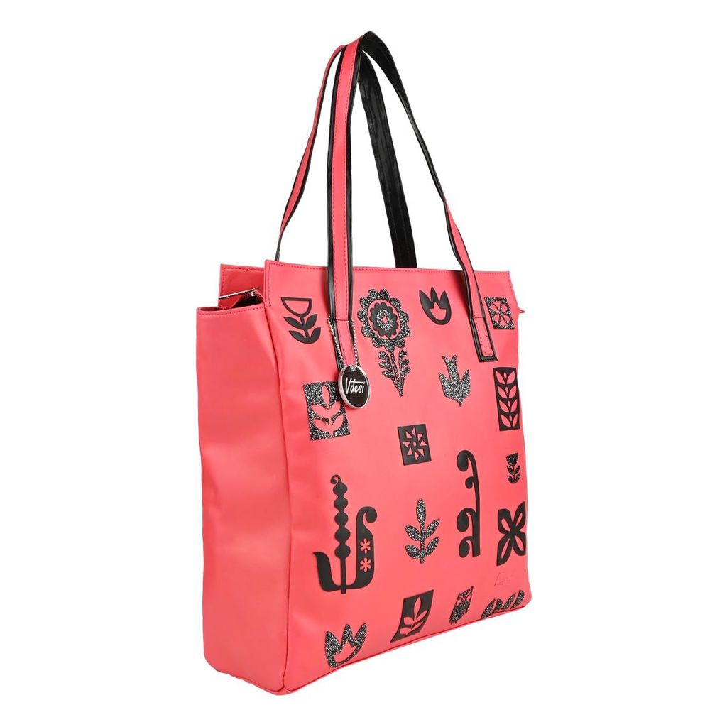 Vdesi Pink Scandinavian Motif Tote