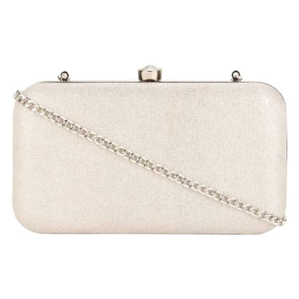 Vdesi Silver Shimmer Clutch