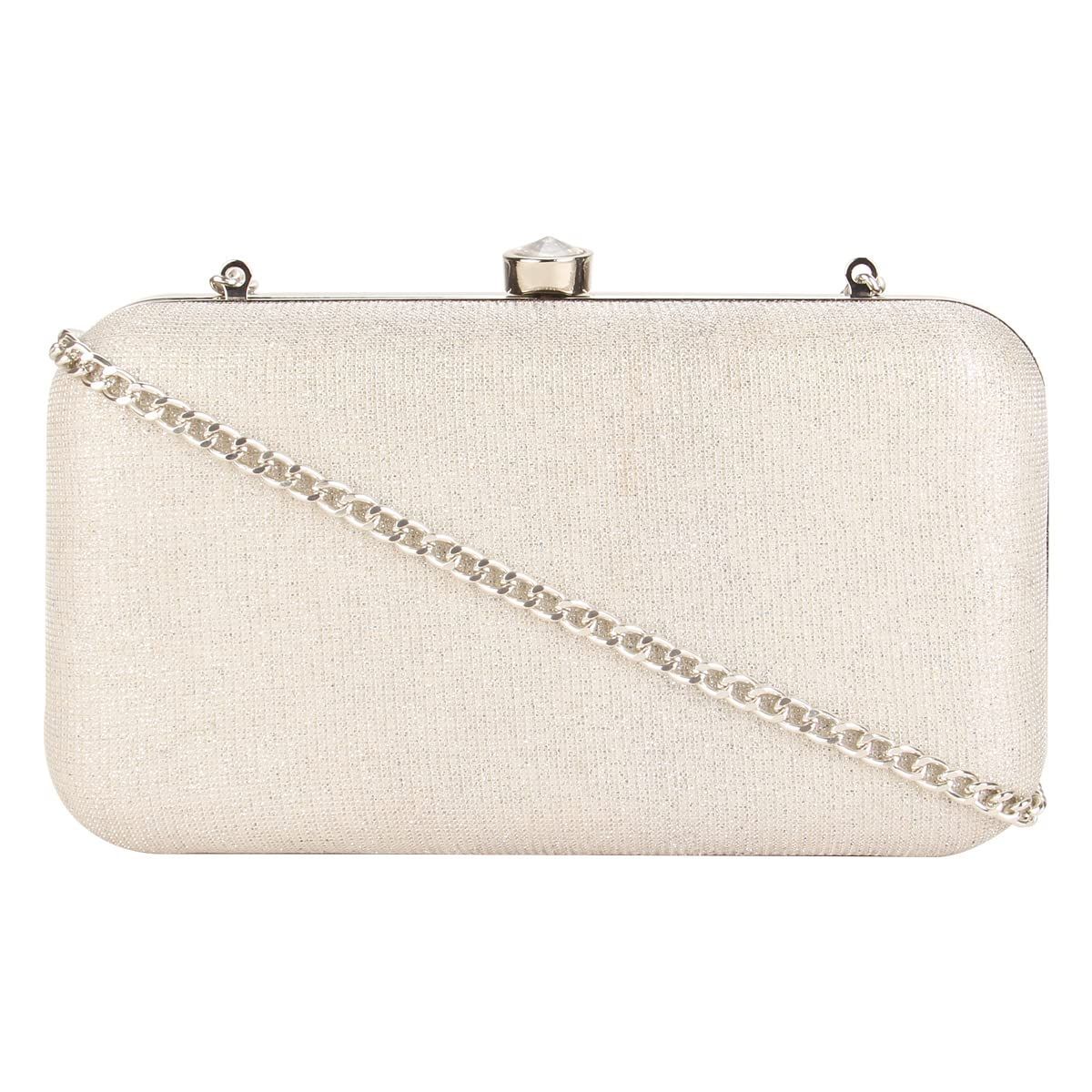 Vdesi Silver Shimmer Clutch