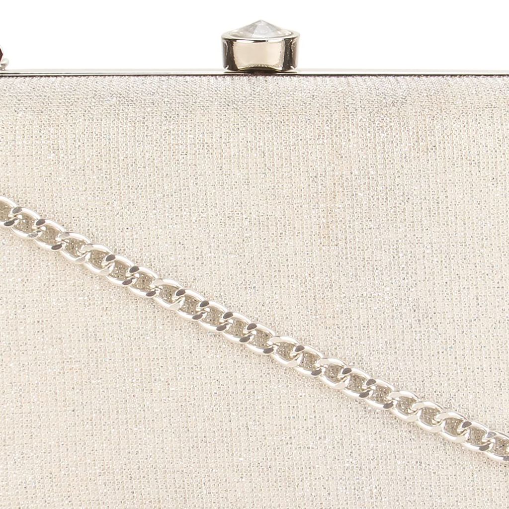 Vdesi Silver Shimmer Clutch