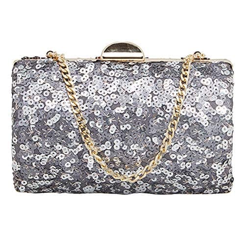 Vdesi Drama Silver Clutch