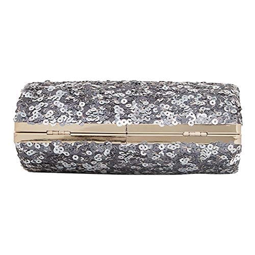 Vdesi Drama Silver Clutch