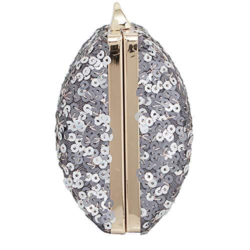 Vdesi Drama Silver Clutch