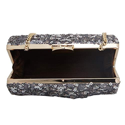 Vdesi Drama Silver Clutch