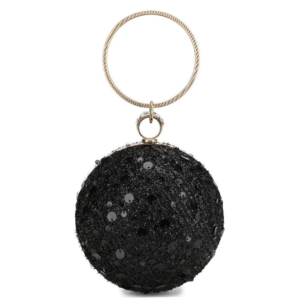 Vdesi Round Sequins Clutch