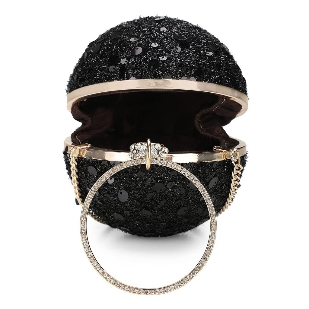 Vdesi Round Sequins Clutch