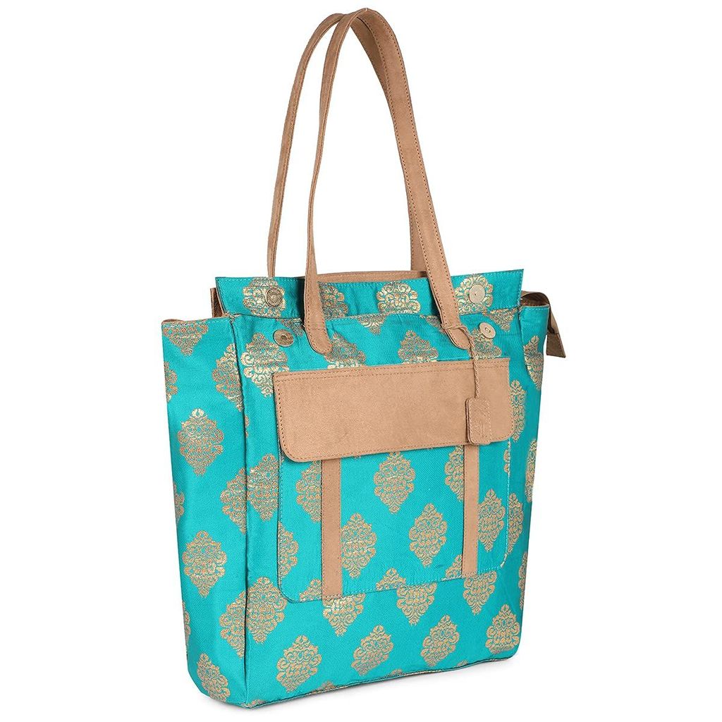 Vdesi Brocade And Suede Tote