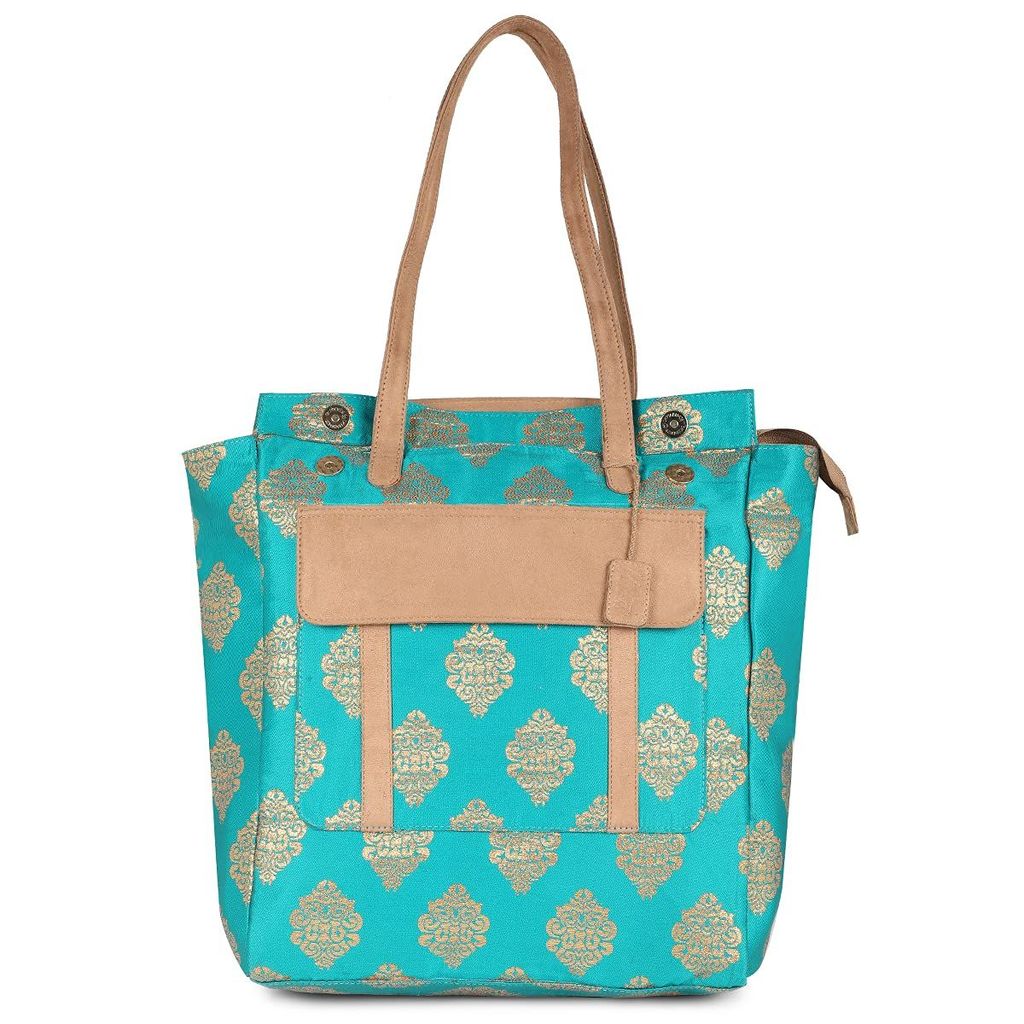 Vdesi Brocade And Suede Tote