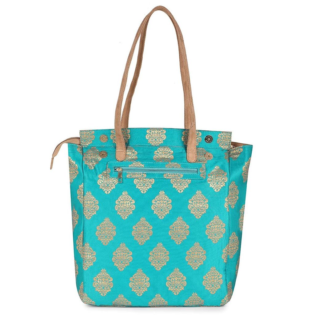 Vdesi Brocade And Suede Tote