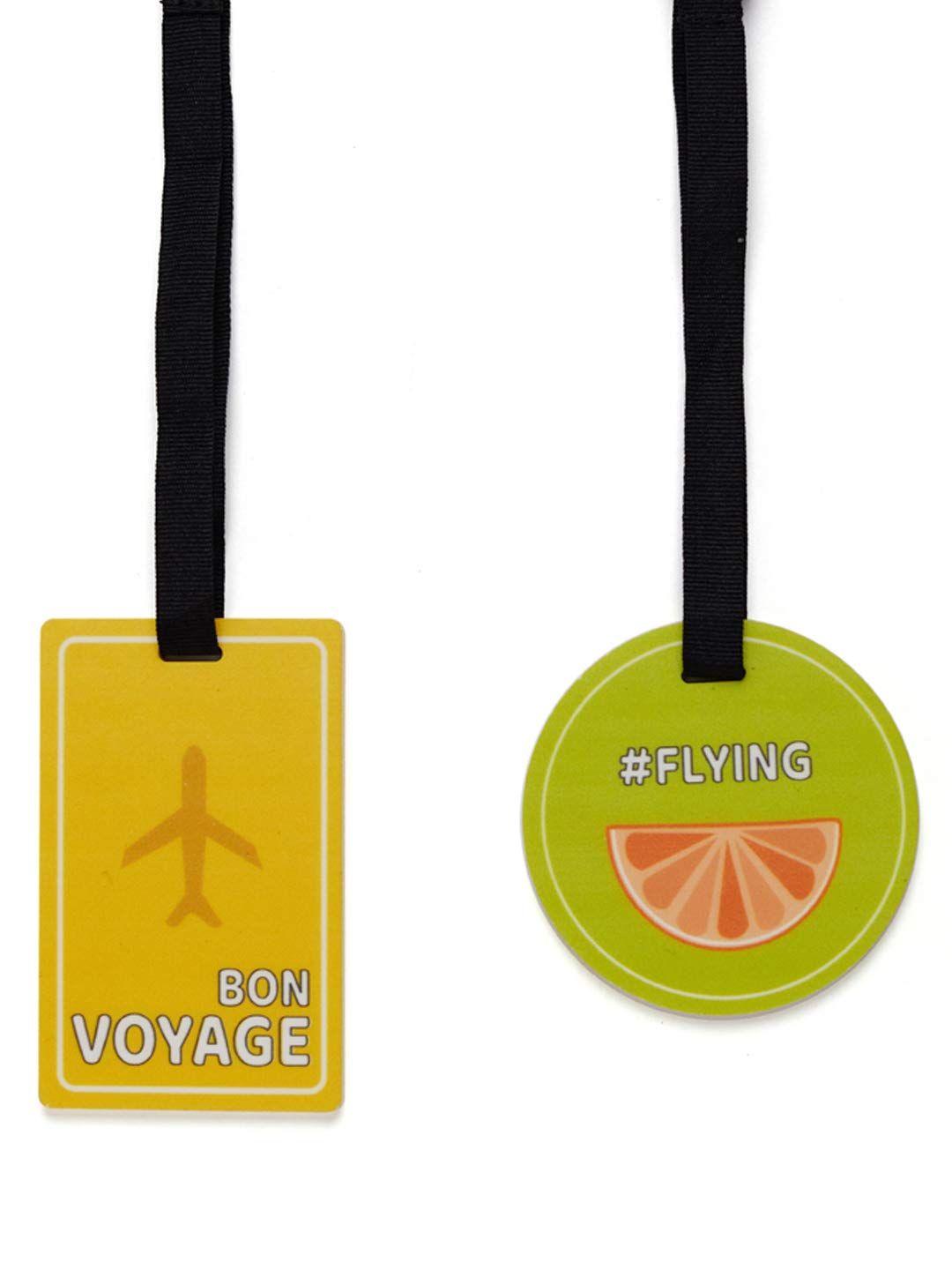 Combo Of Flying And Bon Voyage Luggage Tag (Set Of 2)