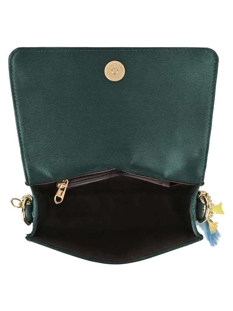 Vdesi Green Patchwork Clutch Sling