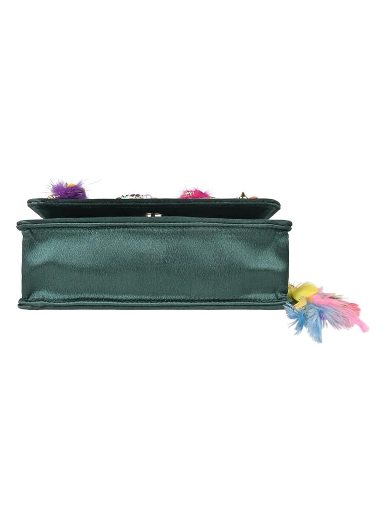 Vdesi Green Patchwork Clutch Sling