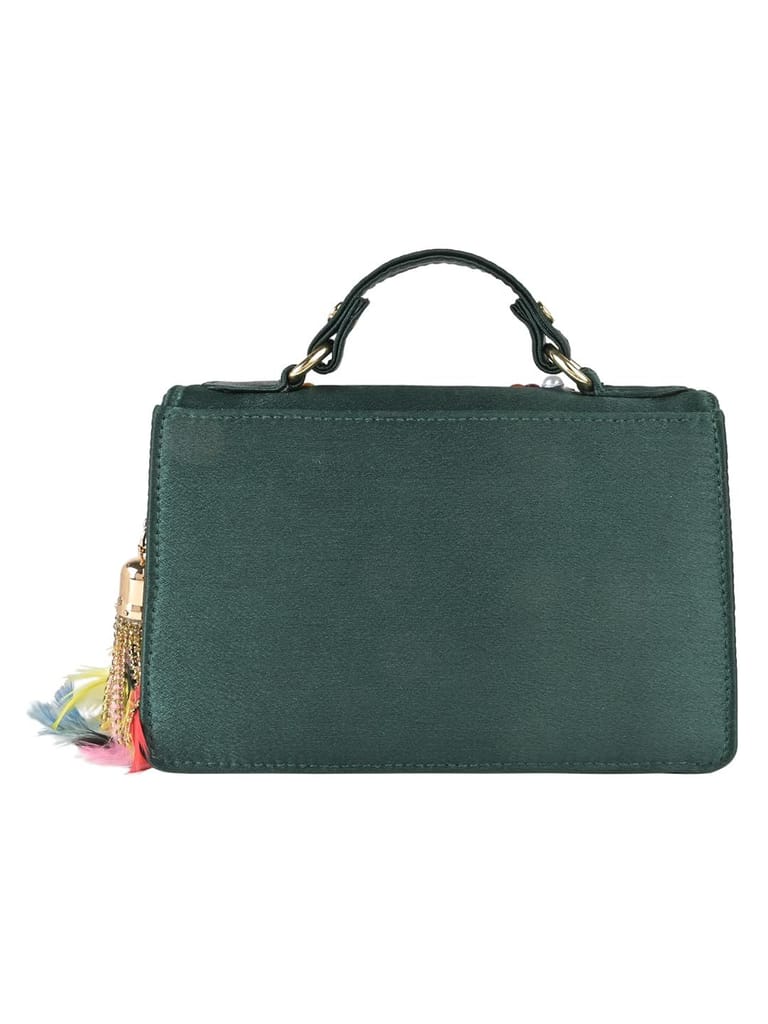 Vdesi Green Patchwork Clutch Sling