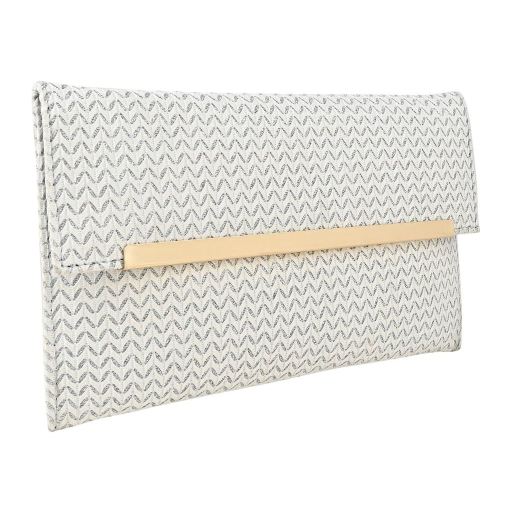 Vdesi Silver Envelope Clutch