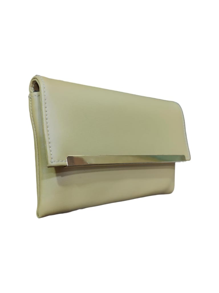 Vdesi Cream Envelope Clutch