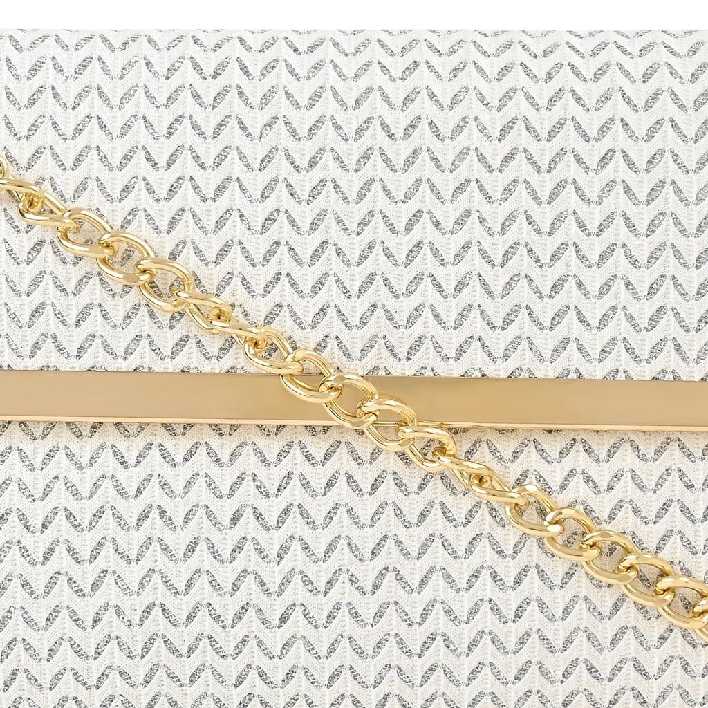 Vdesi Silver Envelope Clutch