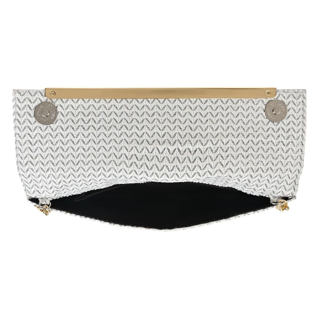 Vdesi Silver Envelope Clutch