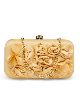 Vdesi Satin Flowers Clutch