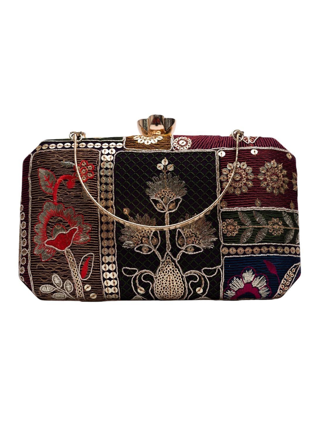 Vdesi Floral Multicolor Clutch