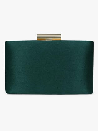 Vdesi Satin Green Clutch