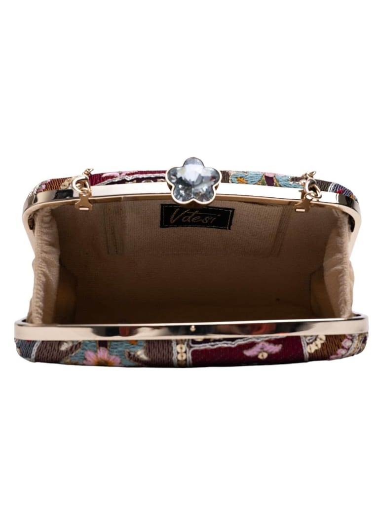 Vdesi Peacock Multicolor Clutch