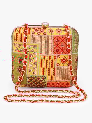 Vdesi Mango Embroidery Clutch