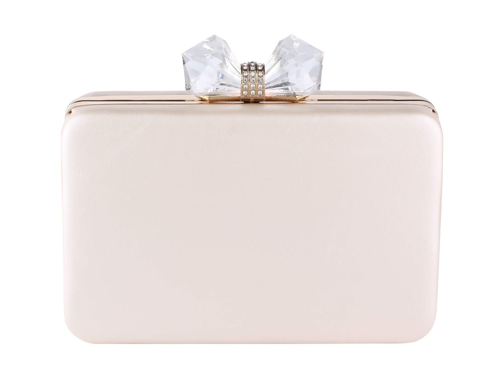Vdesi Women Clutch White-