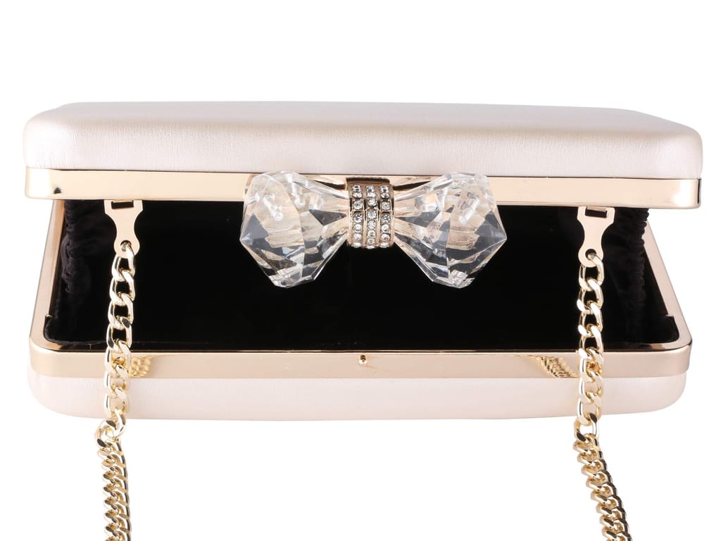 Vdesi Women Clutch White-