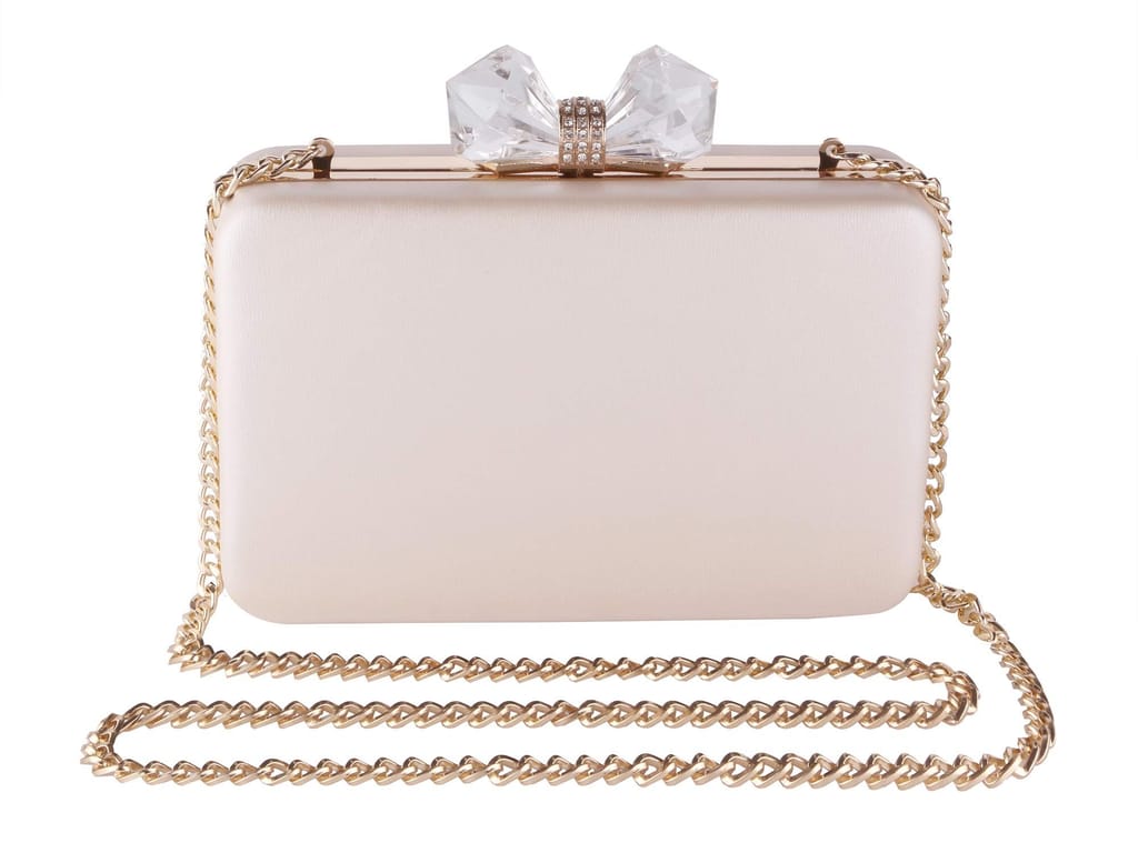 Vdesi Women Clutch White-