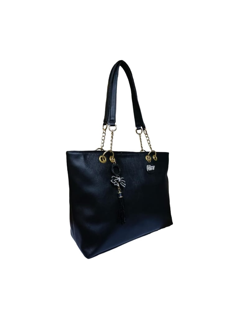 Vdesi Black Bow Tassel Tote