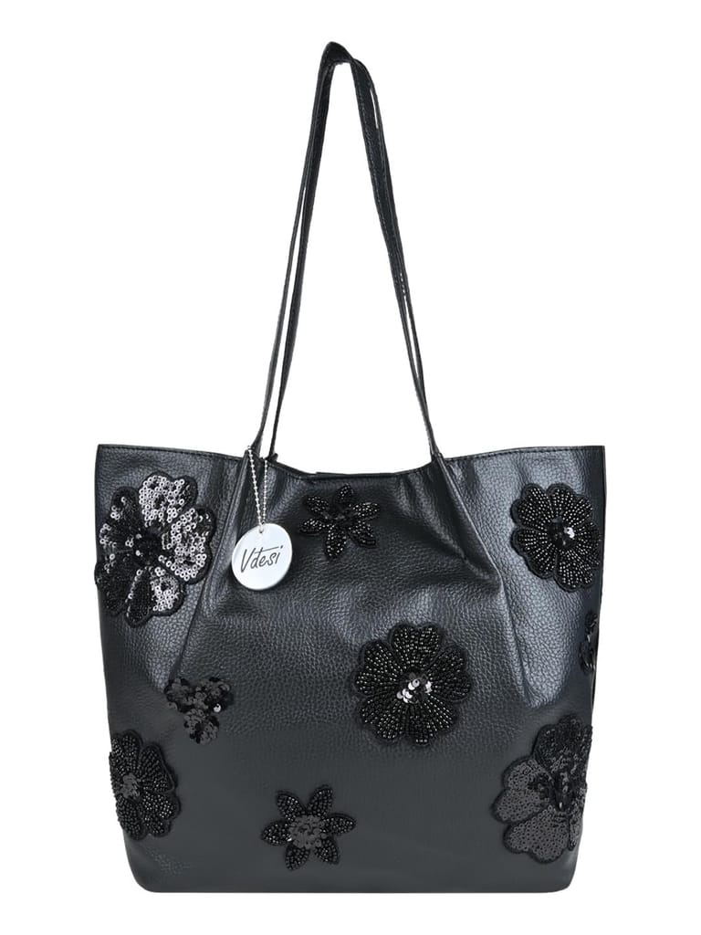 Vdesi Black Floral Tote