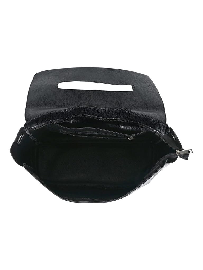 Vdesi Black Metal Chain Handbag