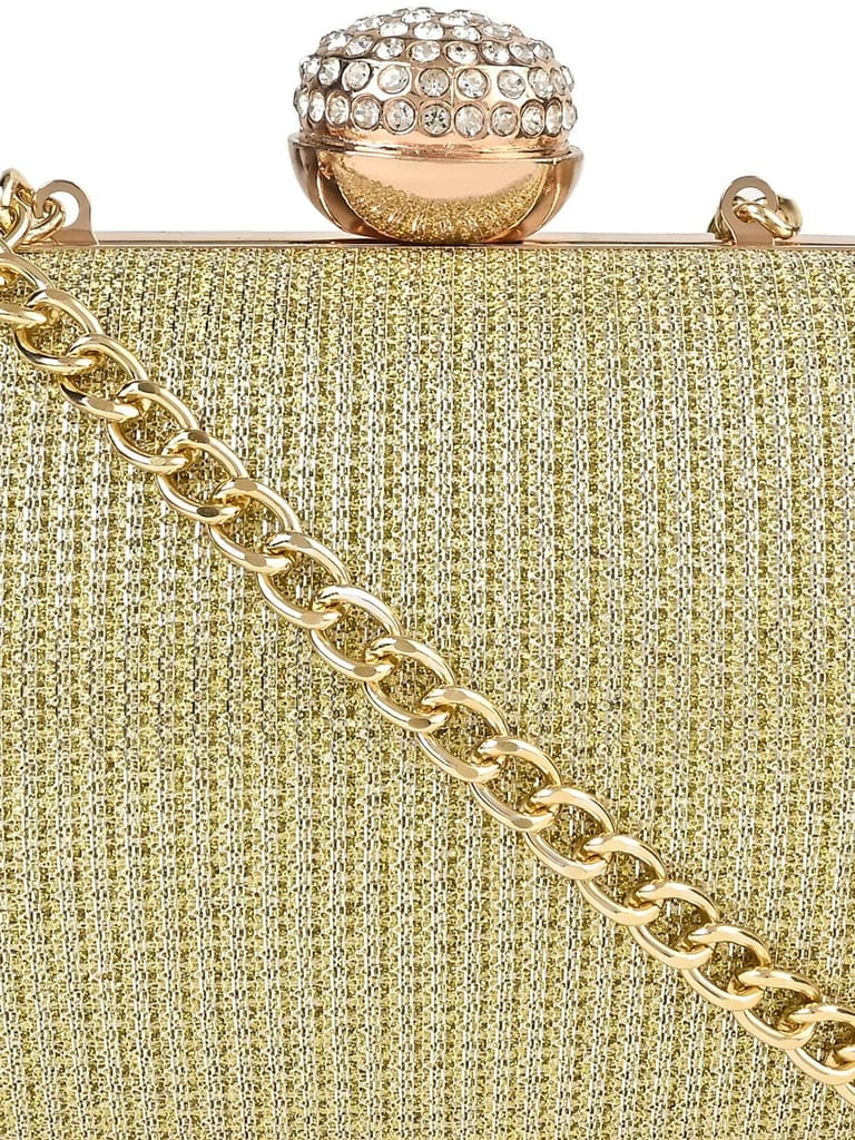 Vdesi Gold Glitter Clutch