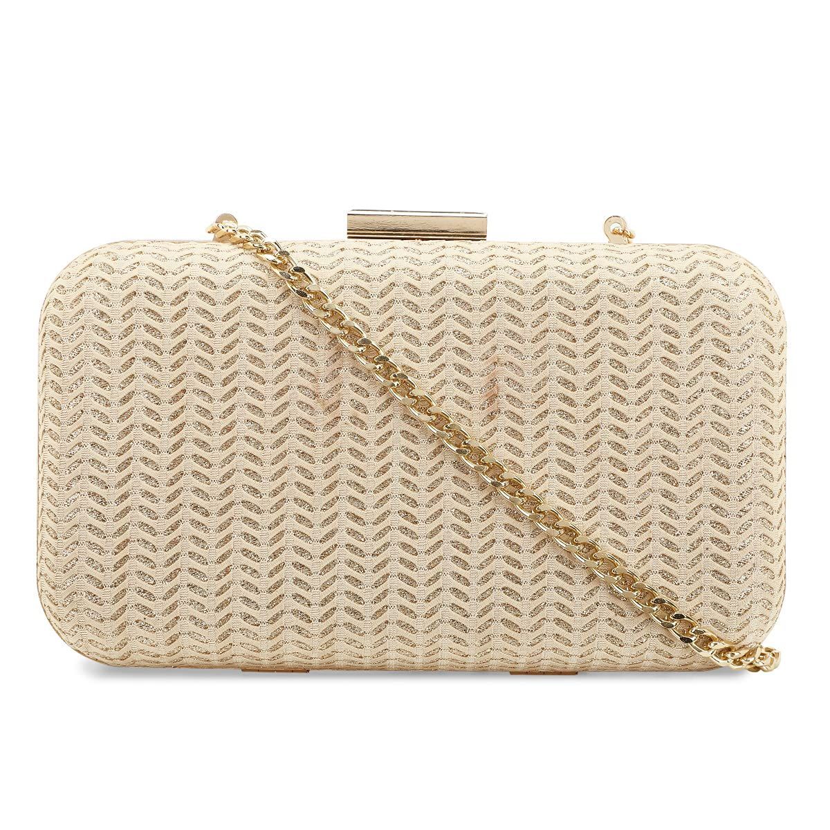 Vdesi Shimmer Gold Clutch
