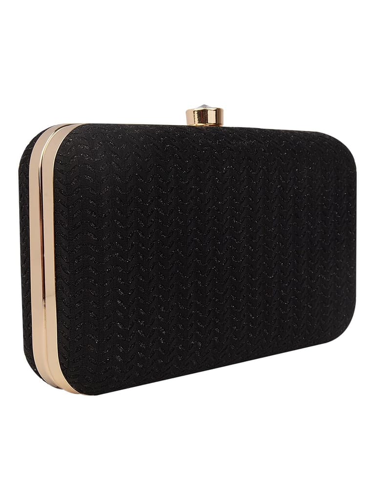 Vdesi Shimmer Black Clutch
