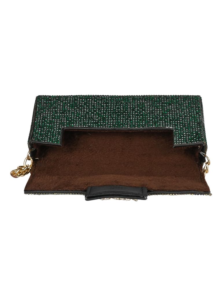 Green Rhinestone Accessory Case