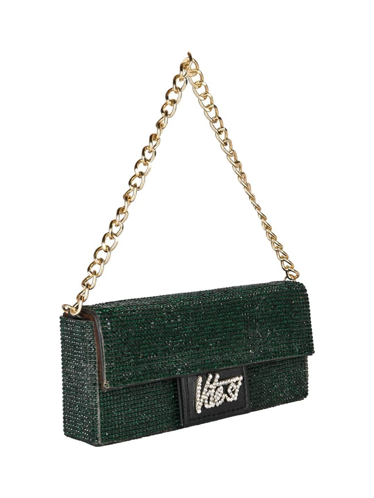 Green Rhinestone Accessory Case